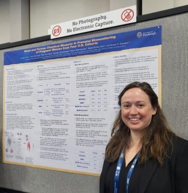 Natalie Price presenting a poster