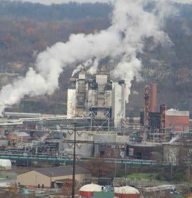 U.S. Steel's Clairton Coke Works is the top contributor of PM2.5 air pollution in Allegheny County. Photo credit: Reid Frazier / The Allegheny Front